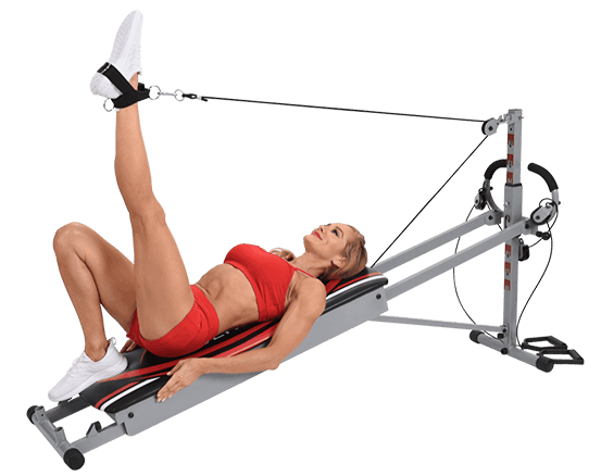 Gymform® Heimtrainer Multigym (7-tlg., mit Beinzubehör, mit